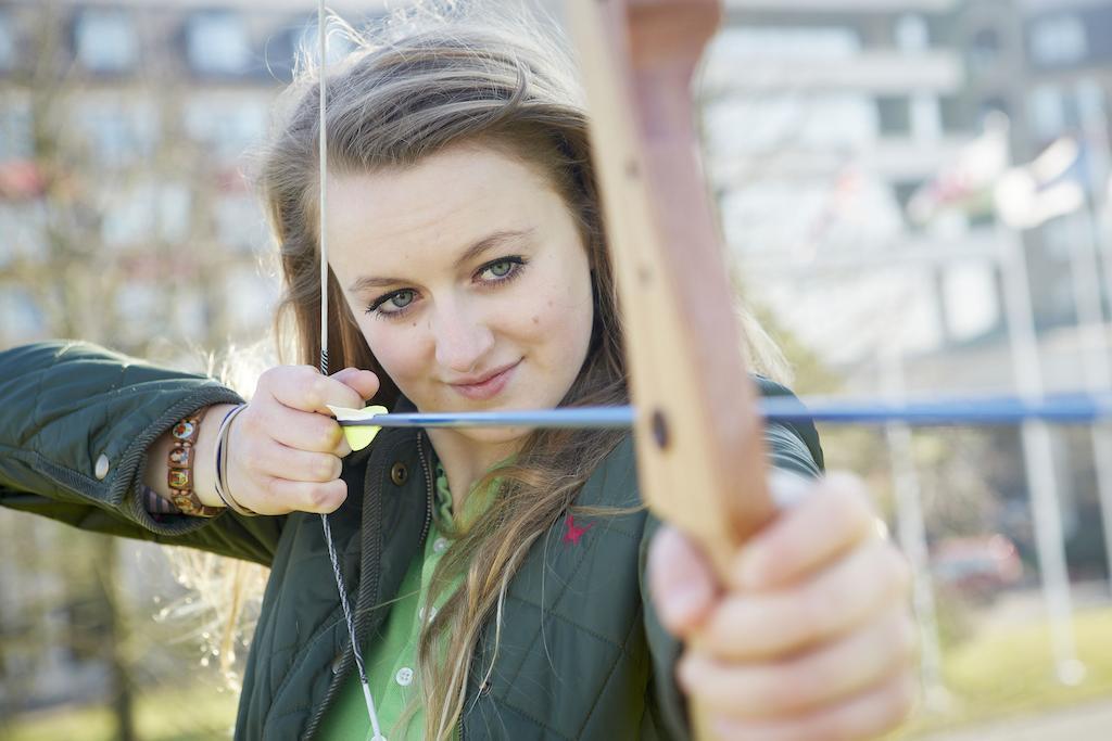 The Celtic Manor Resort Newport  Bagian luar foto A woman with a bow and arrow